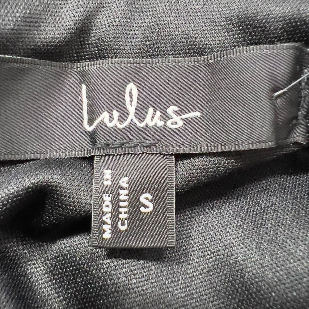 Lulus Black Deep V-Neck Sleeveless Cocktail Formal Maxi Dress Size Small NWT - Picture 10 of 13